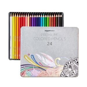 Amazon Basics Premium Colored Pencils for Coloring 24 Count